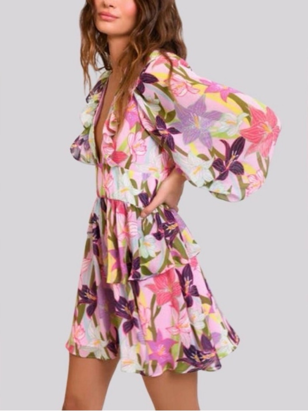 Hutch "Laughing Lilies" mini dress Sz 12